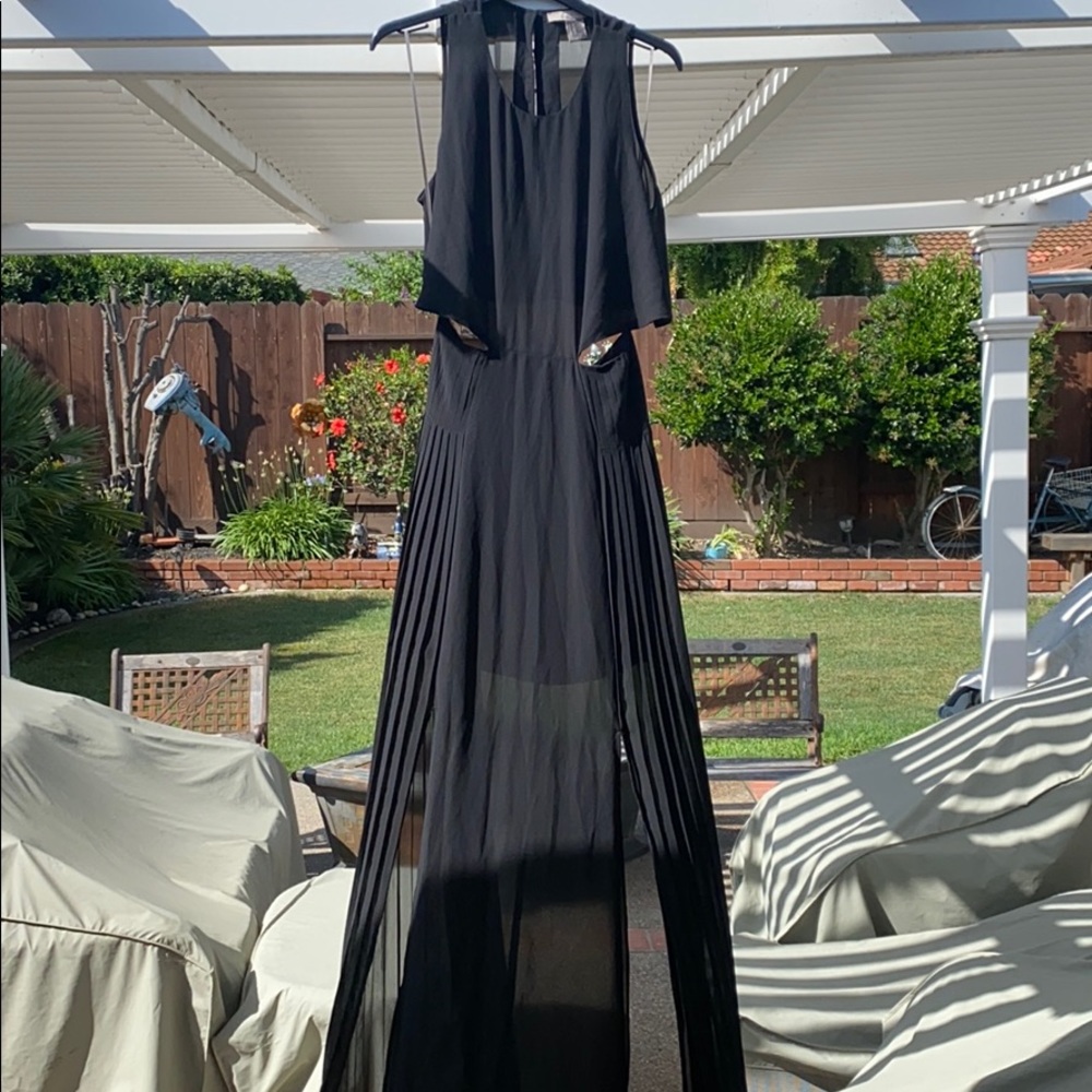 F21 - Black chiffon long dress sz. XS